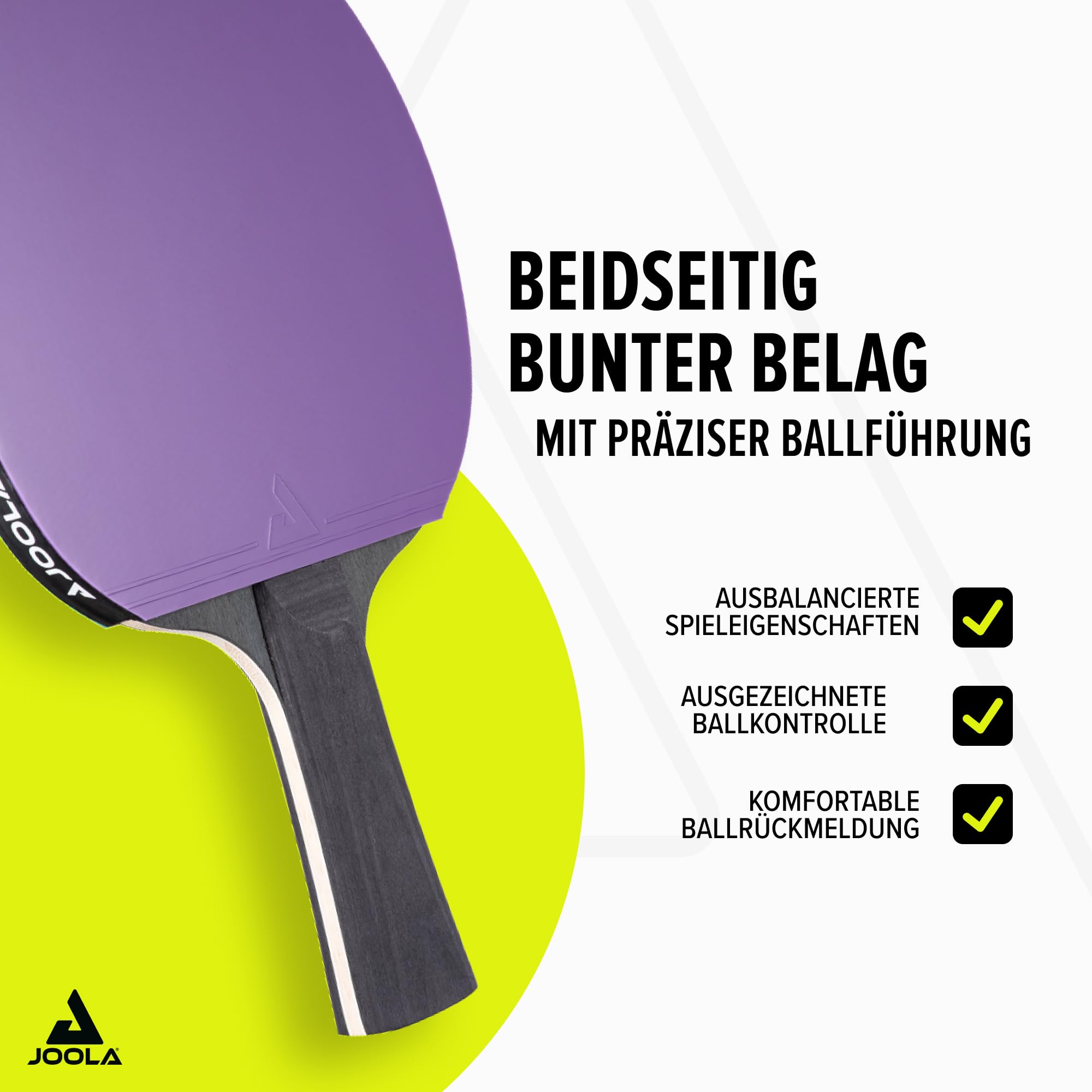JOOLA Tischtennisschläger Set Colorato, Colorato Duo und Black&White - Ideal für Familien, Anfänger und Profis