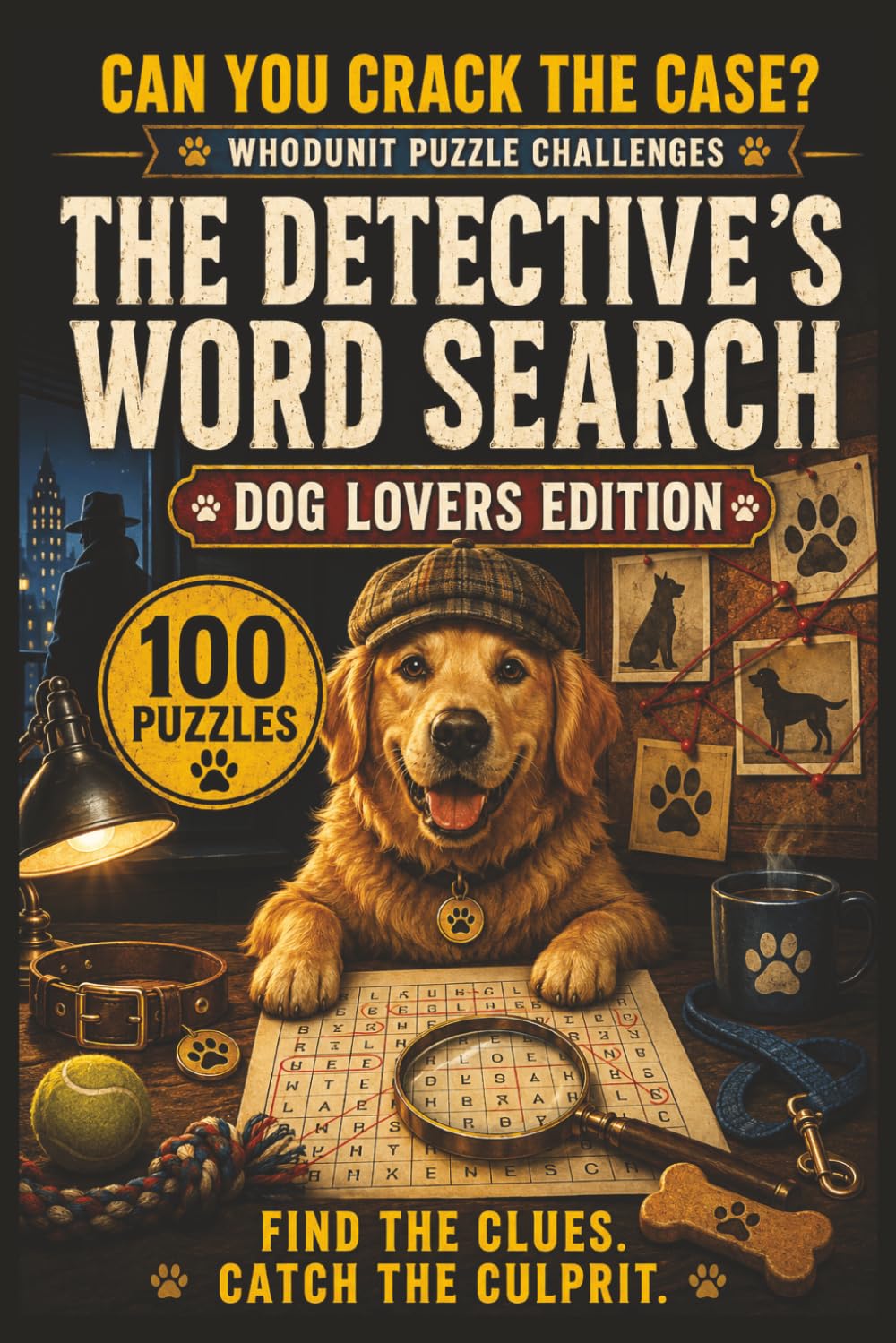The Detective's Word Search: Dog Lovers Edition: 100 Whodunit Puzzle Cases for Dog Lovers . Find the Clues, Name the Suspect, Crack the Crime (Whodunit Word Search Puzzles)