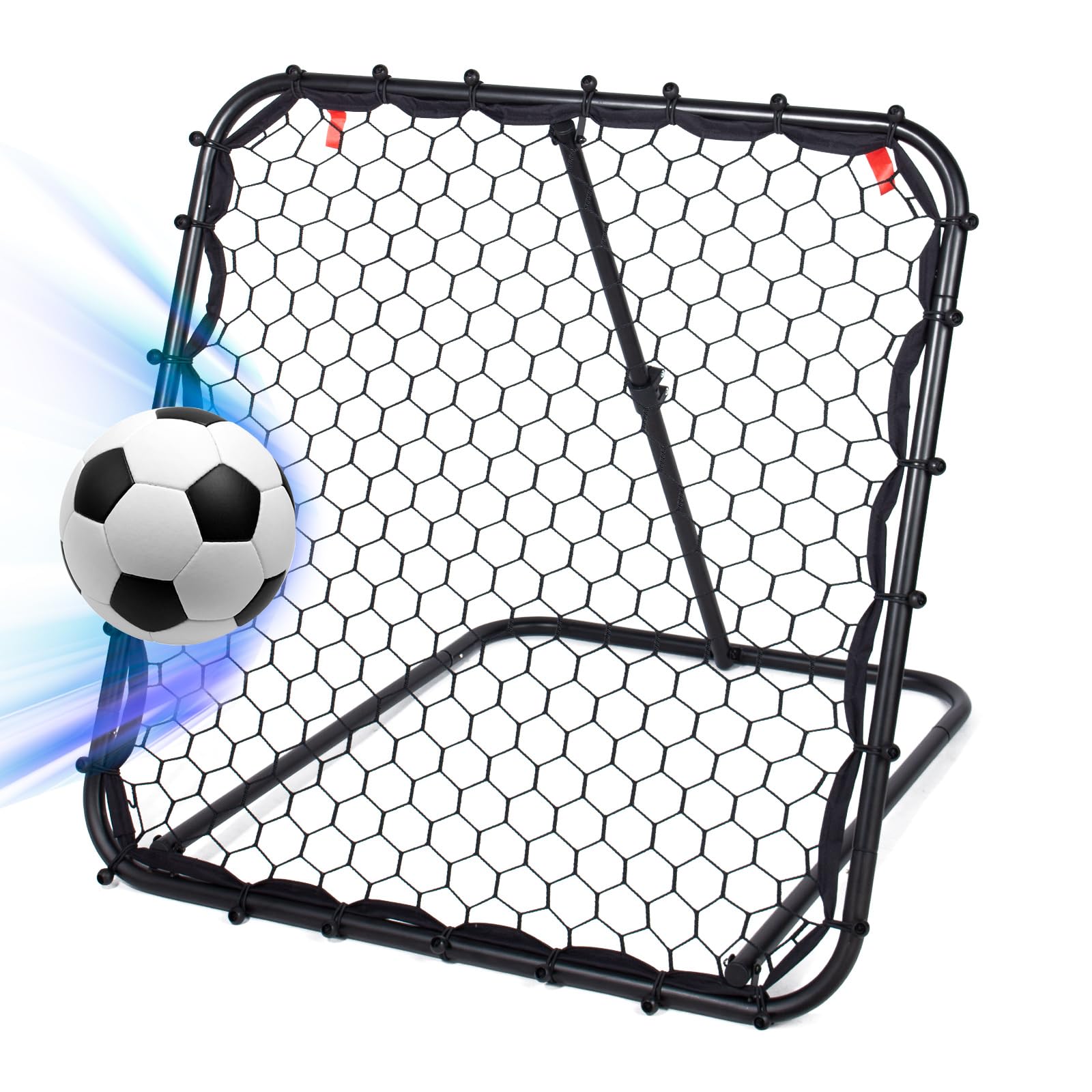 Leogreen Rebounder für Fußball, Fußball Rebounder Jugendlich, Teleskopische Soccer-Trainingsnetz für Handball & Volleyball Training