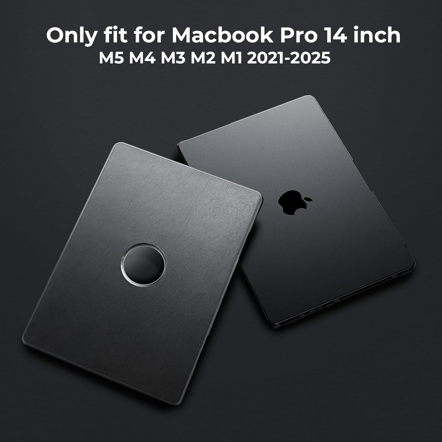 Travel Essential Case for MacBook Pro 14 inch, M5/M4/M3/M2/M1 Pro/Max Chip (2026-2021), Slim Protective Shell Cover, Advanced Cooling Ventilation, Business Executive Style, Black