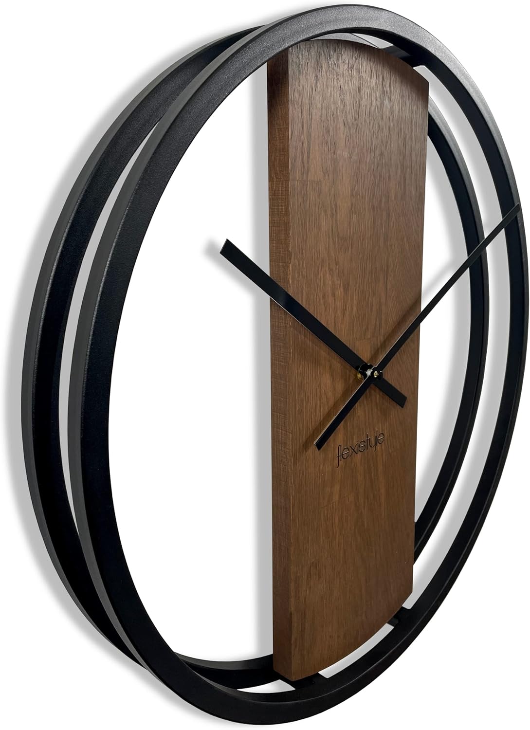 Wall Clock, Metal, Black, 50cm 80cm