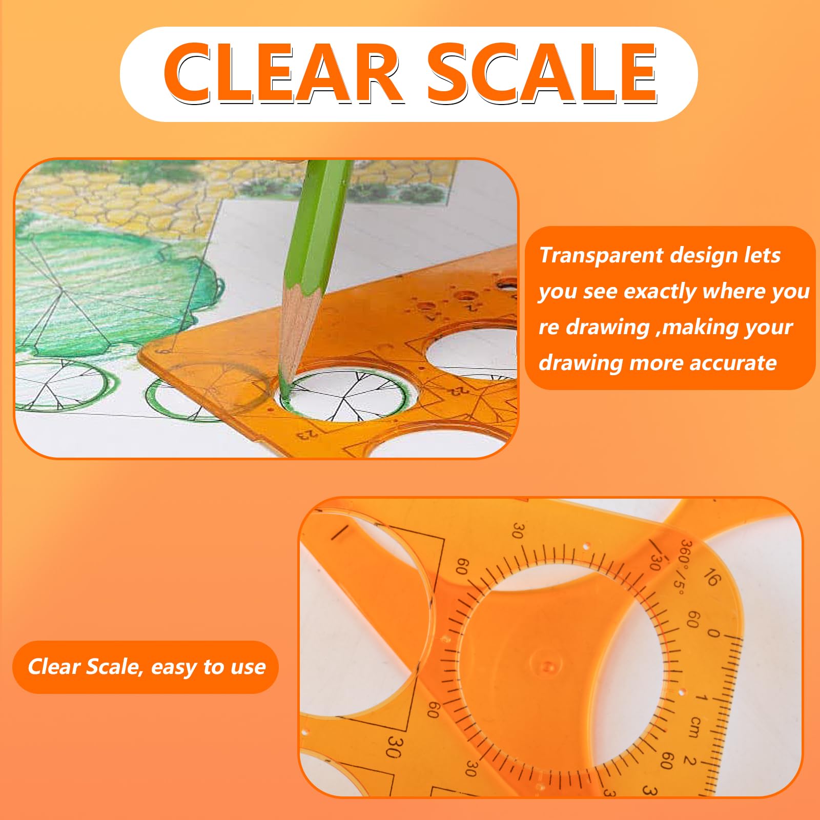 Lot De 4 Pochoirs Transparents En Forme D'animal Pour Le