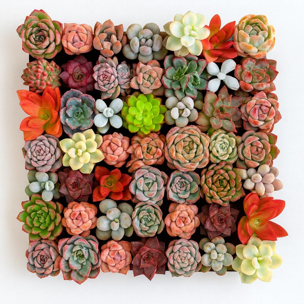 Mix DIY Rare Live Succulent Plants, 0.5-1,5" Random Mystery Bulk Succulent Live Plant, Without Pot & Soil, 6/12/24 Pcs, Garden Indoor Office Desk Decoration, Plant Gifts (24)