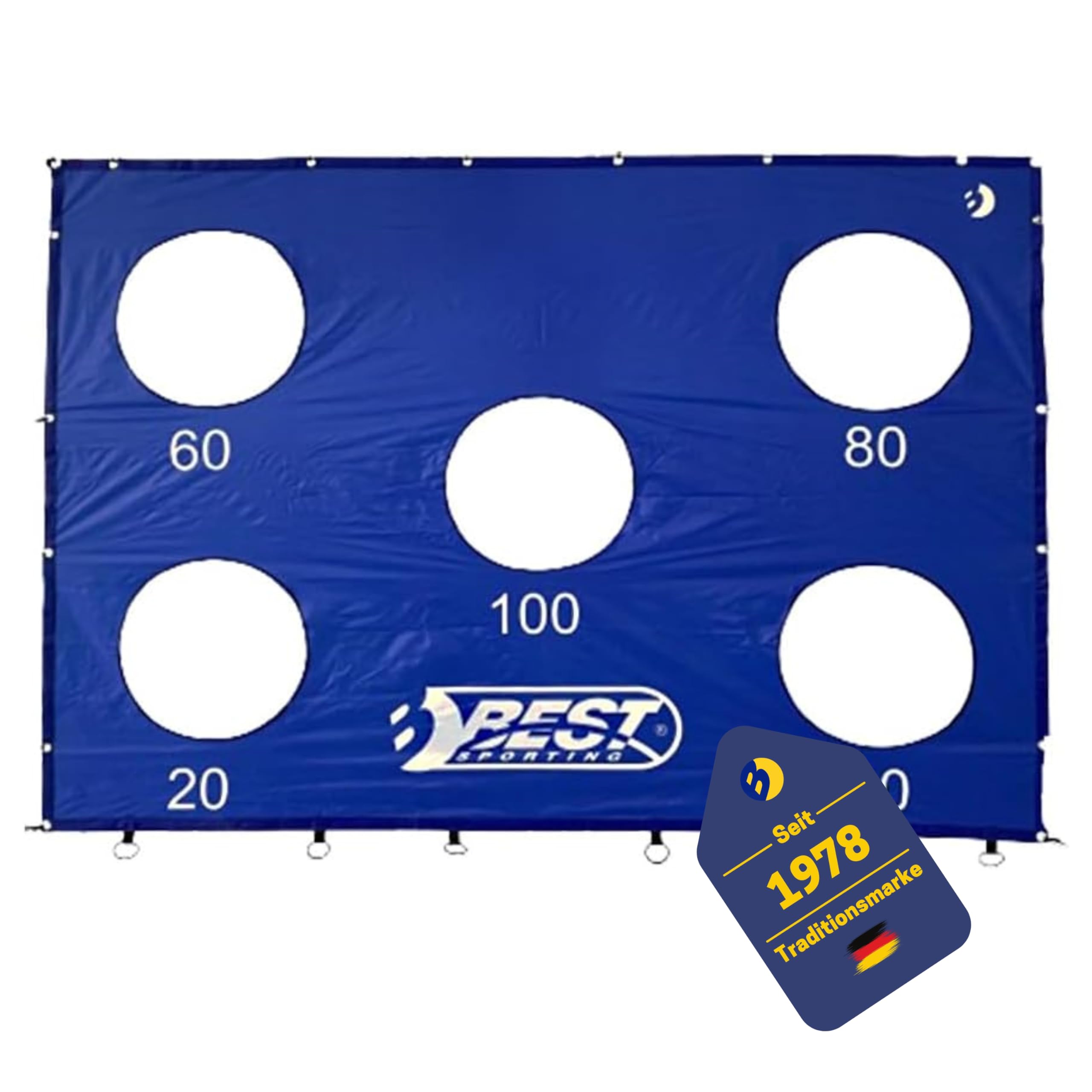 Best Sporting Torwand mit 5 Schusslöchern I Torschusswand 213 x 152 cm Passend für Fußballtore mit 240 x 170 cm I Fußball-Trainingswand I Outdoor-Torwand