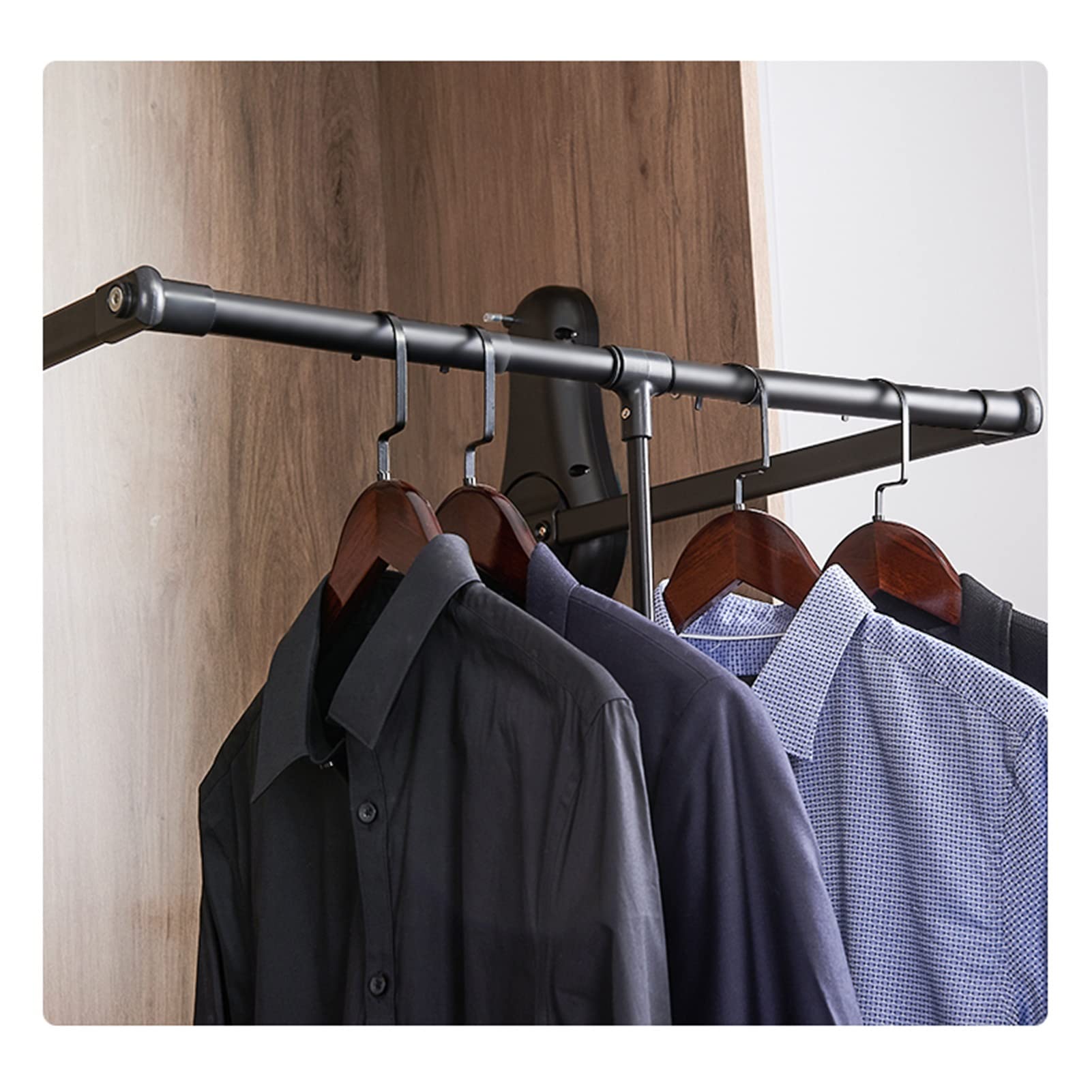 Solution de rangement rétractable pour placard haut tringle élévatrice dressing réglable