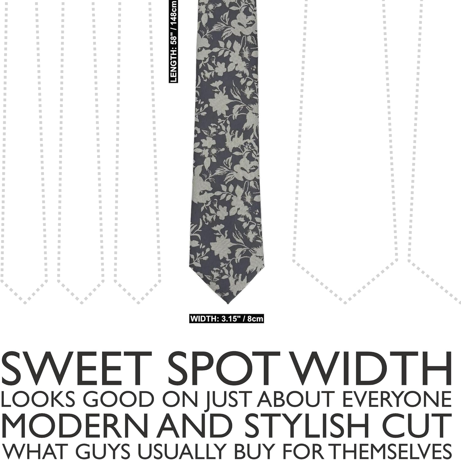 TEXTURE Ties for Men, 4-Pack Set of Mens Neckties - Image 2