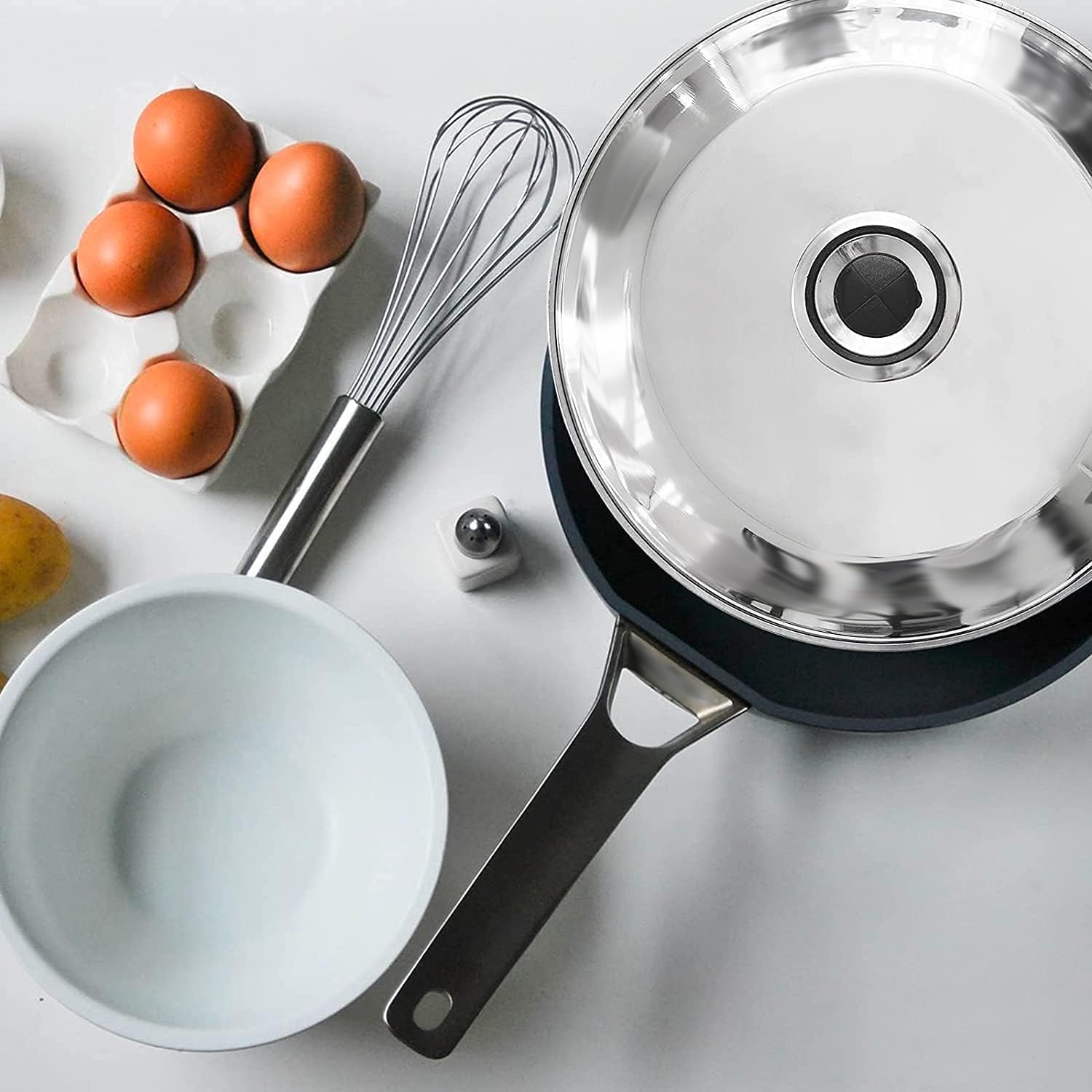 Coperchio Per Pentola In Silicone 28cm - Universale, Per Microonde E Lavastoviglie - Foto 12