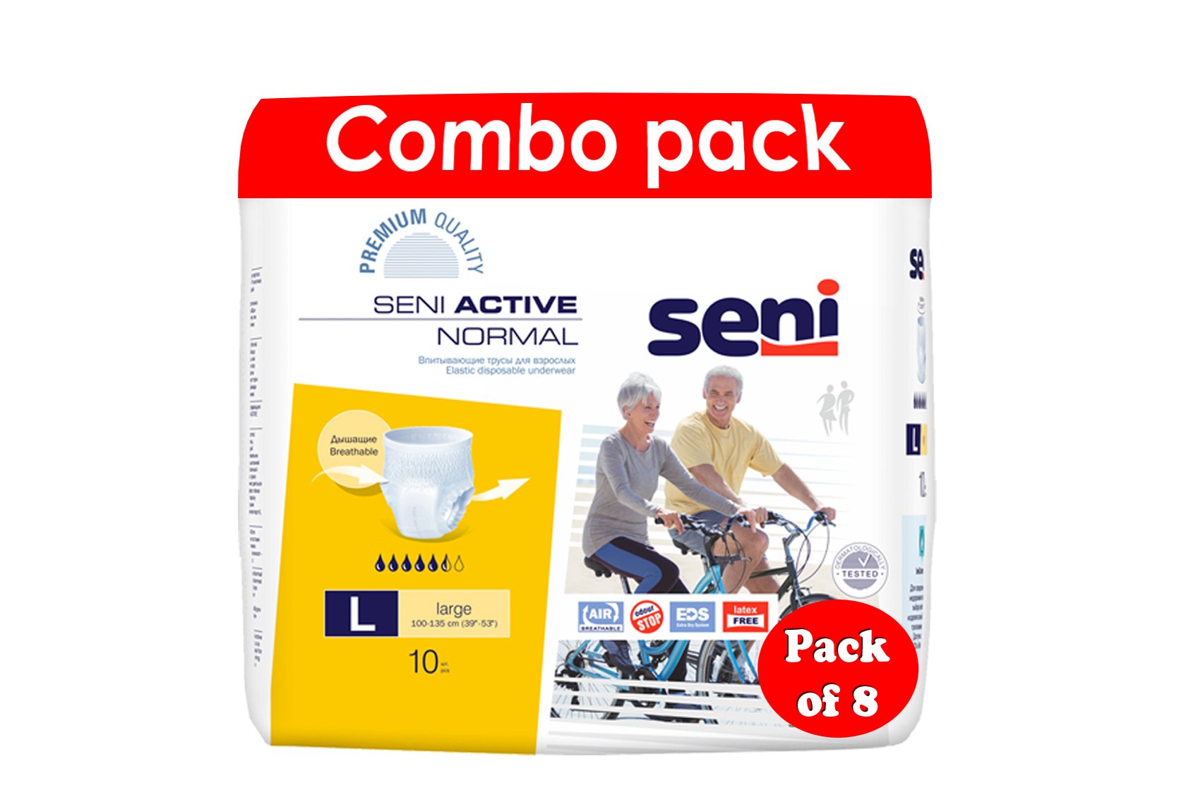 Seni Active Normal Breathable Pull-Ups - 10 Pieces (Large, Pack of 8) (B07BDW85GJ) Amazon Price History, Amazon Price Tracker