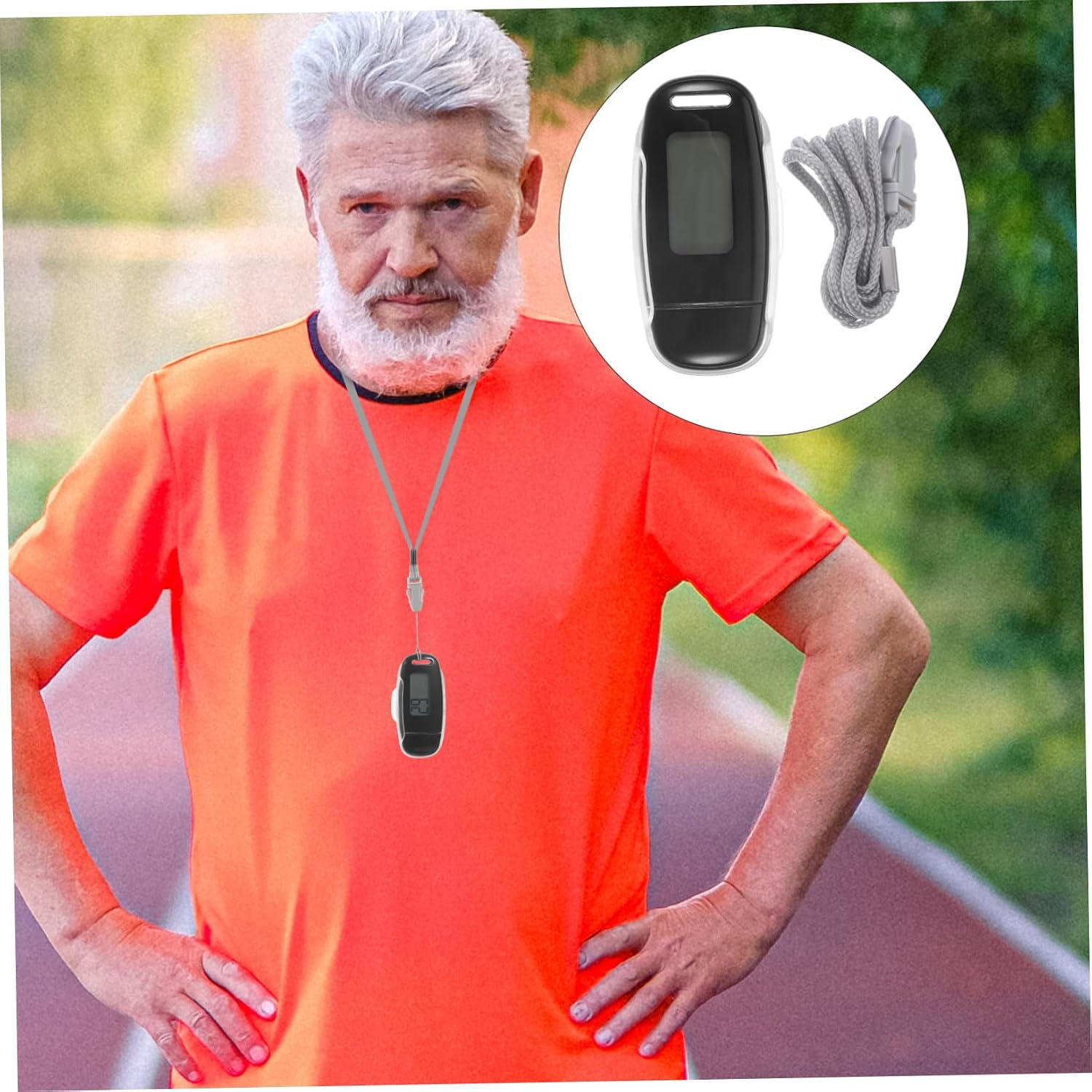NUOBESTY 1 Set Pedometer Step Counter for Fitness USB Rechargeable Running Tracker with Display Easy to Use Required for Walking and Running Activities