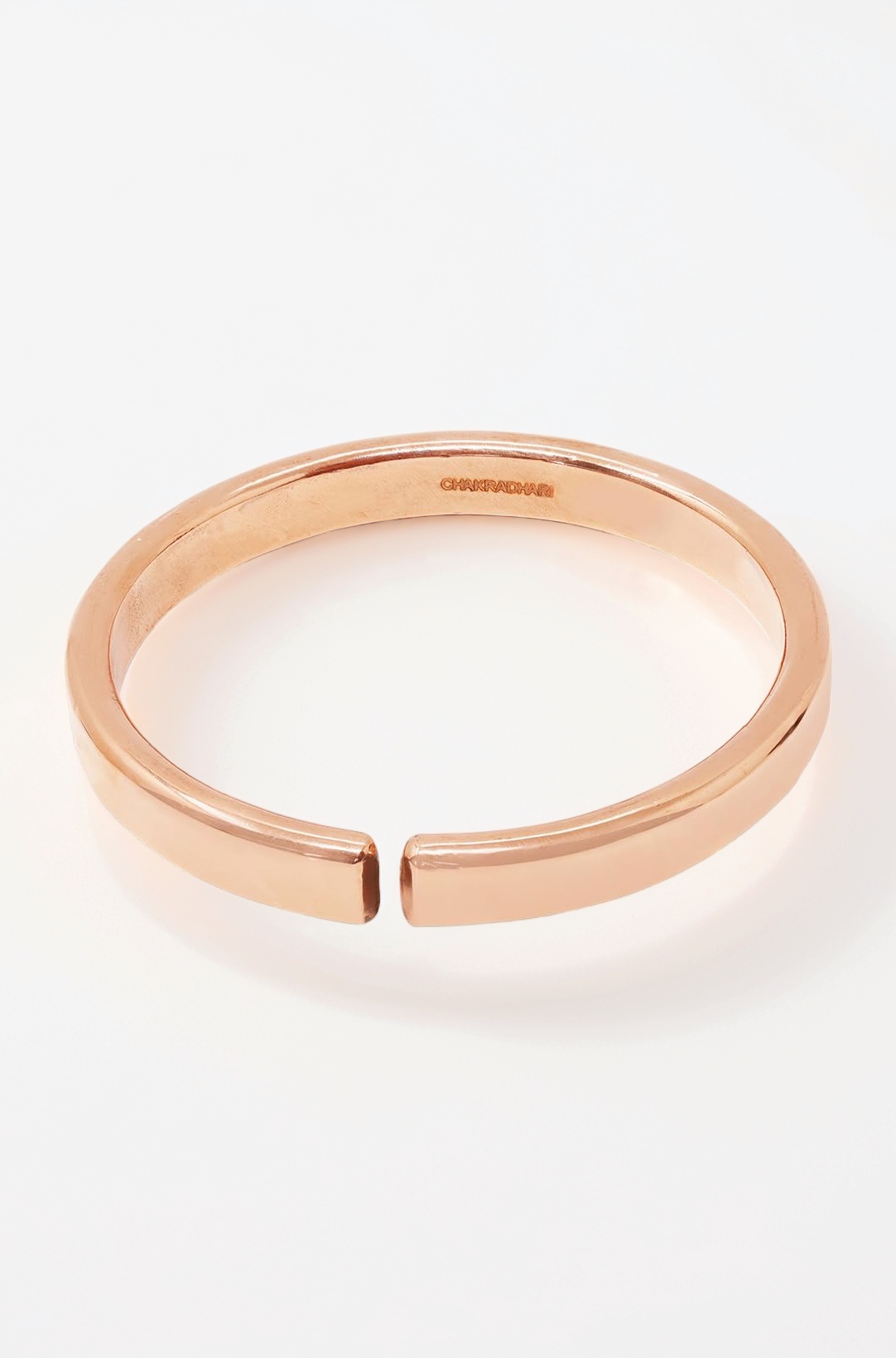 CHAKRADHARI 99.9% Pure Nepaliya Copper Flat Kada Bangle Bracelet for Men – Astrological & Ayurvedic Benefits, adjustable free size tamba kada