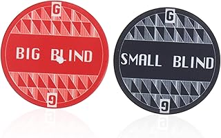 ibasenice 2 Stück Keramik Button Poker Chip Rund Leichter Poker Händlerknopf Big Small Blind Für Texas Hold’em Spiele