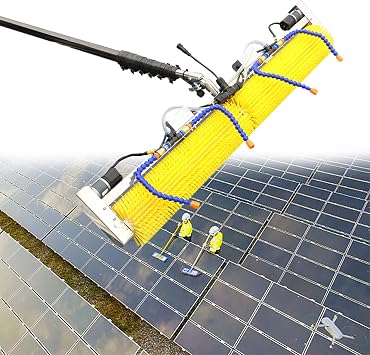 Solar Panel Cleaning Brush & Rod Water Fed Pole Kit, for Solar Photovoltaic Panel Cleaning, High Windows Cleaning and Cleaning Cars Trucks,3m9.9ft