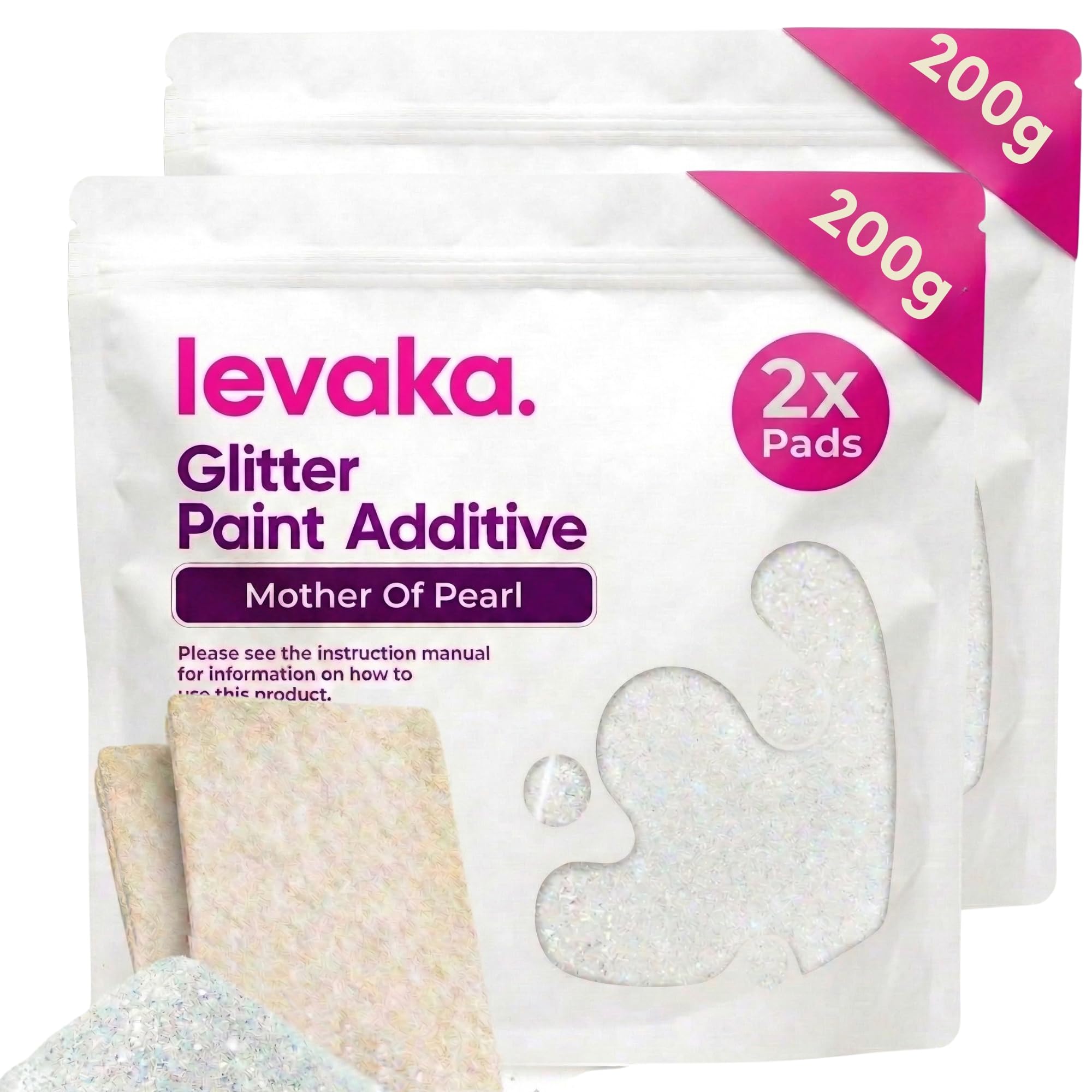 Glitter Paint Additive - Holographic Silver -13