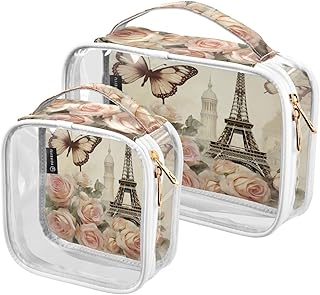 2Pcs Butterfly Flower Eiffel Tower Cosmetic B...