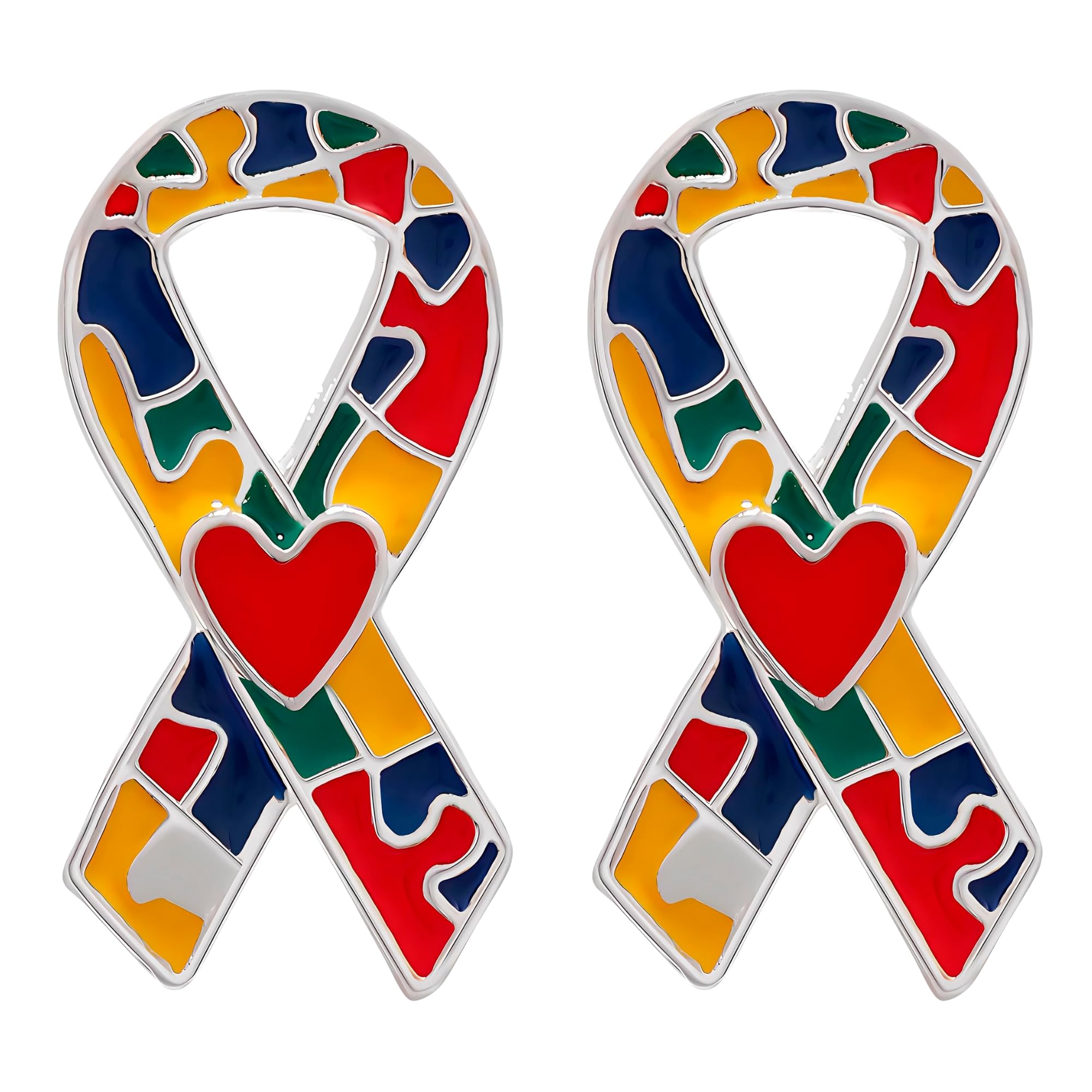 1/2/5/10/25pcs Autism Ribbon Awareness Pin - Celebrate Autism Awareness with Our Puzzle Piece Lapel Pin - Support Advocacy and Raise Awareness - Ideal Gift for Supporters and Advocates