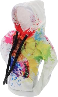Car Gear Shift Knob Cover Automotive Manual Stick Shifting Handle Protector Hoodie Style Colorful White 1 Pc 16.5x10.5cm/6.5"x4.13" Polyester