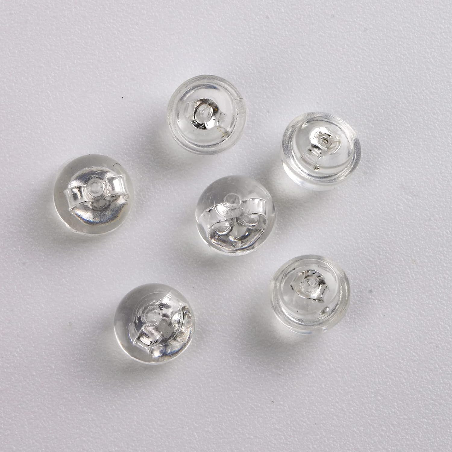 Silicone Earring Backs, 925 Sterling Silver Earring Backings, Hypoallergenic Ear Stoppers, Earring Safety Backs, Gold, Silver, 6 Pairs