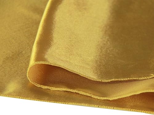 Miniatura 2 de WELMATCH Lazos dorados de satén para silla, 50 lazos para sillas de decoración de banquetes de boda, fiesta, evento (dorado, 50)