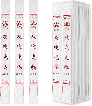 LOGOFUN 1000PCS Disposable Chopstick Sleeves Red Restaurant Bag Pockets