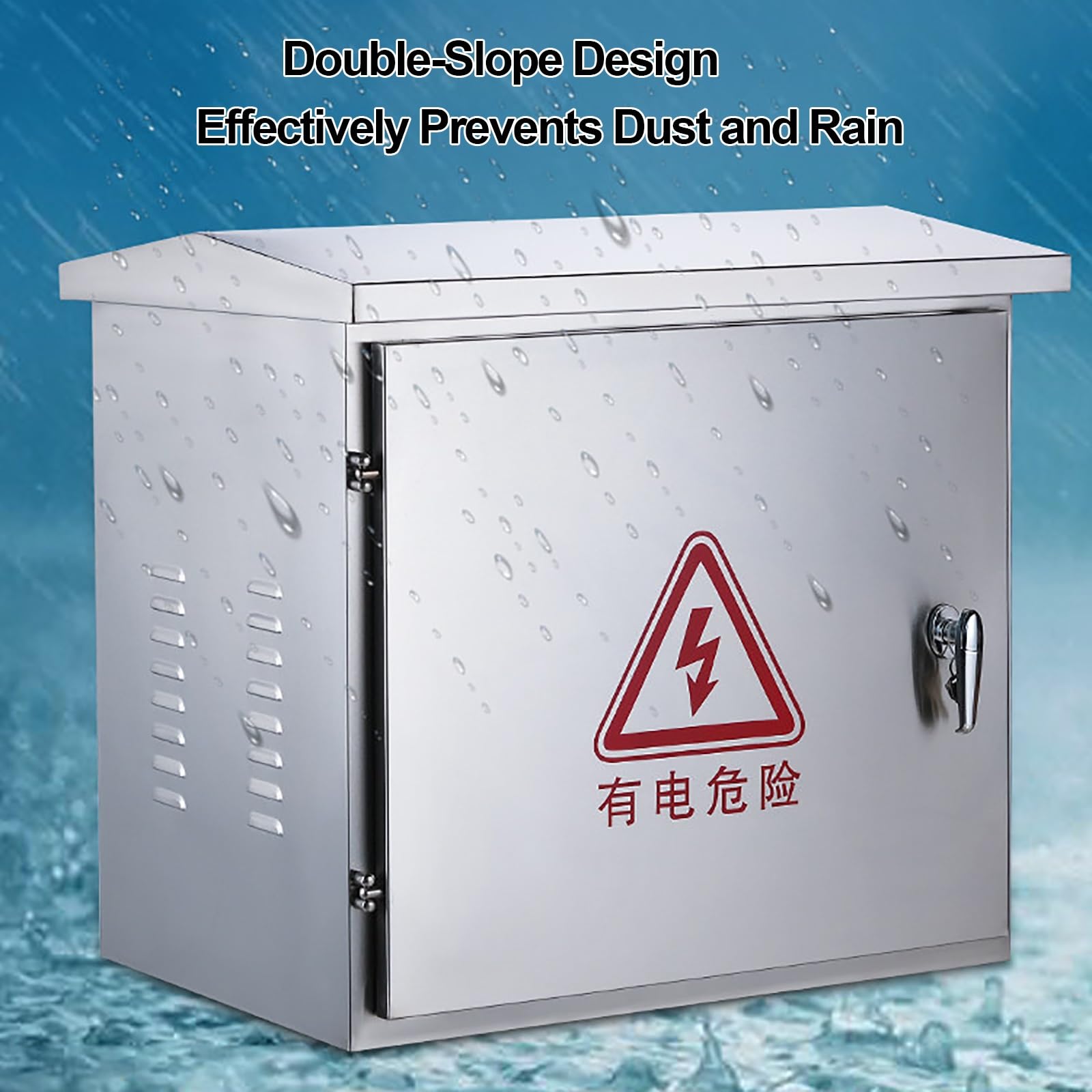 Caja Electrica de Acero Inoxidable, Caja Cuadro Electrico en Pared | Armario Electrico con Cerradura y Divisores Ajustables para Uso en Interiores y Exteriores(50x60x45cm/20x24x18in)