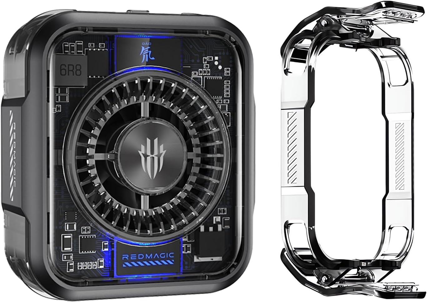 RedMagic 5 Magnetic Cell Phone Cooler for Gaming, 30W Game Cooler Radiator Fan with Clip, Semiconductor Heatsink Cooling Mobile Phone Cooling Fan for Tablet, iPad, Mobile Gaming, Live Streaming