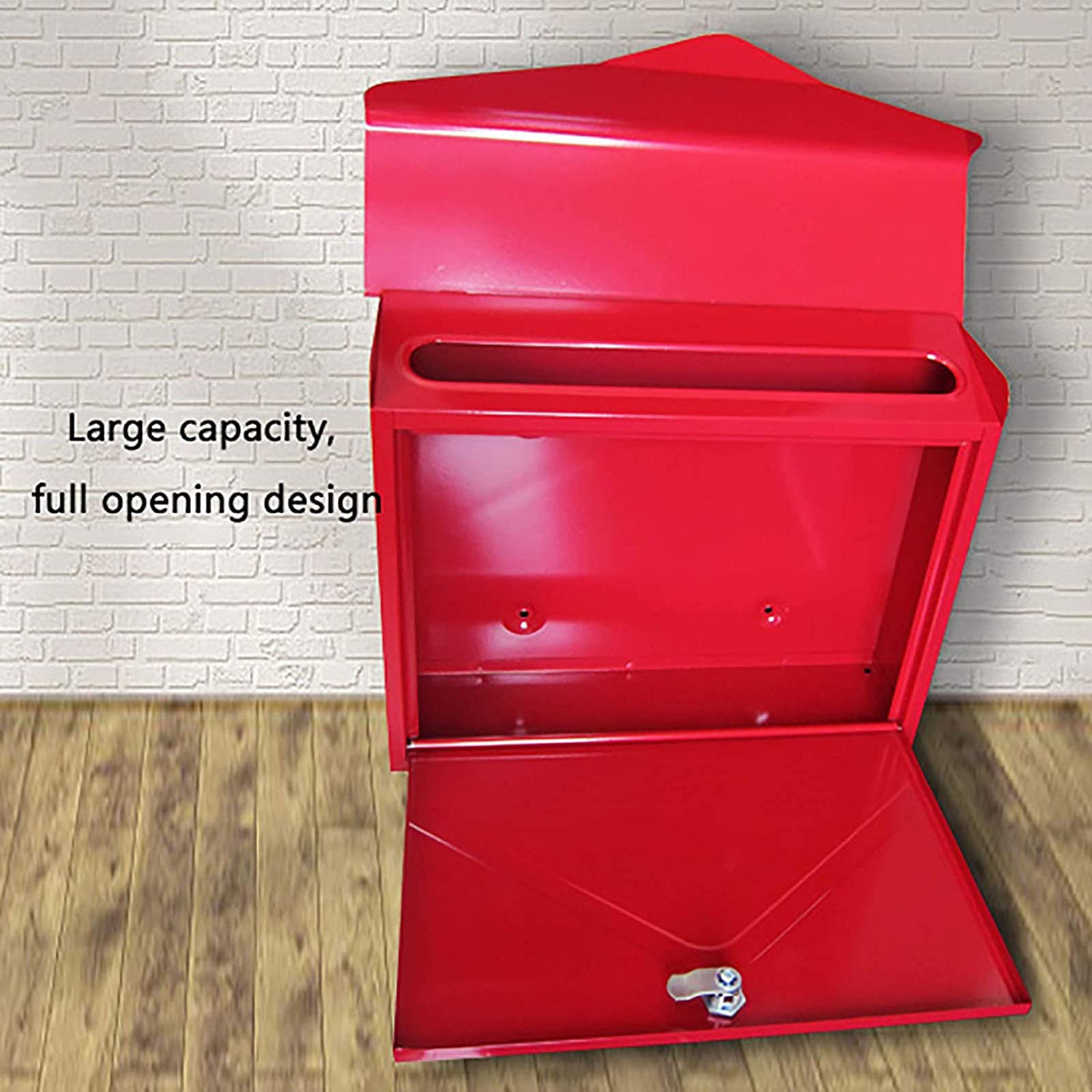 Cassetta postale a parete, cassette postali LetterBox Parcel Drop Box Outdoor Impermeabile Bloccabile Cassaforte Cabina di consegna sicura - con 2 tasti