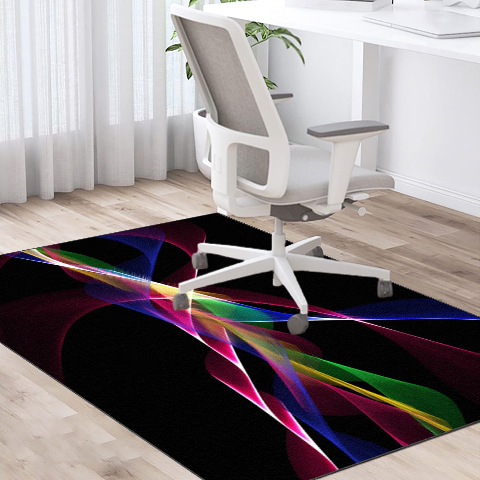 Zteiuqx Computer Gaming Chair Mat,Office Chair Mat for Hardwood Floor & Carpeted Floor, Heavy Duty Floor Protector Desk Chair Mat for Carpet Floors, Non Slip Chair Mat for Home Office 140 x 180 cm