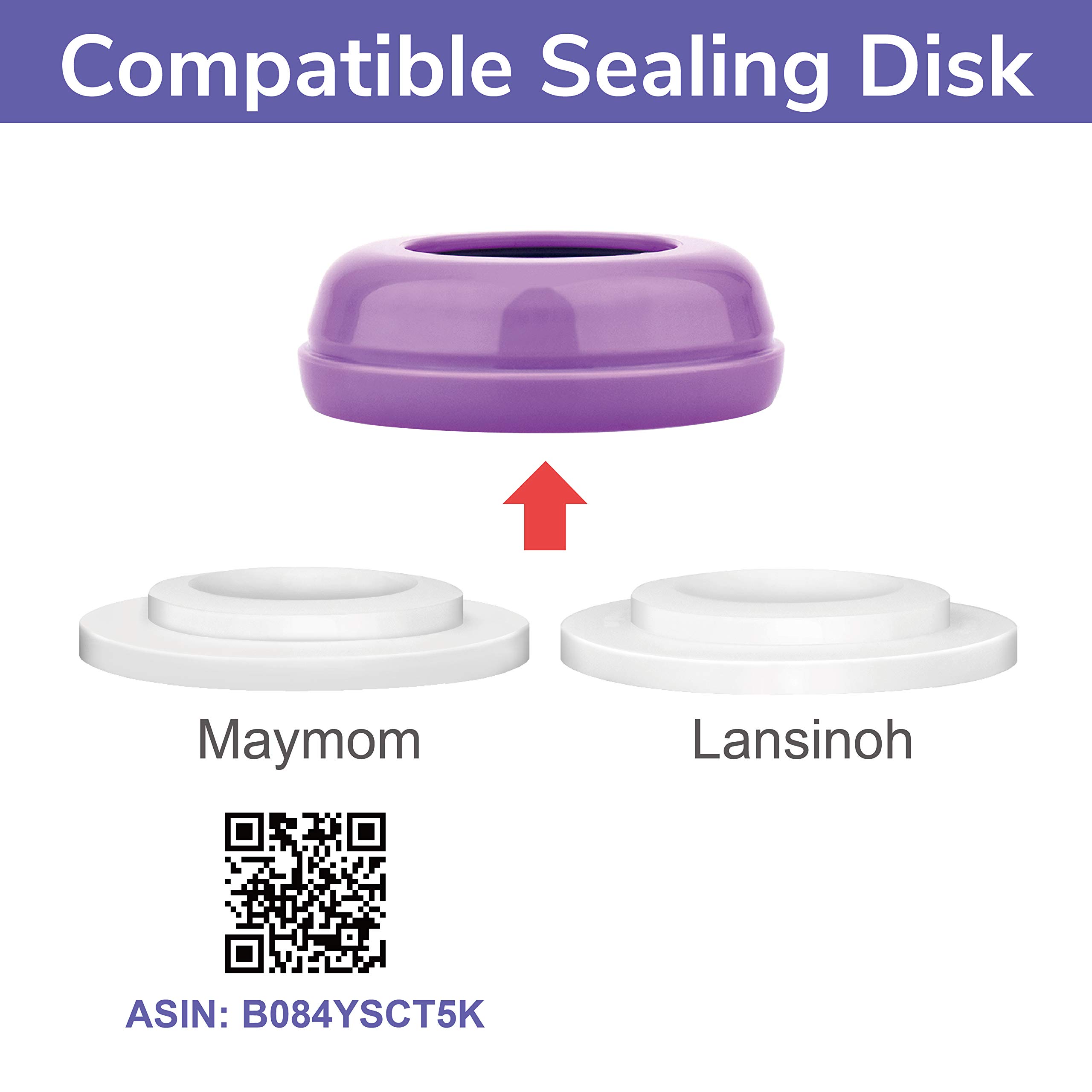 Maymom Tappi per Biberon Compatibili con Biberon per Allattamento Lansinoh Momma, Compatibili con Tiralatte Lansinoh Signature Pro, Smartpump e Manuale (6 pezzi)