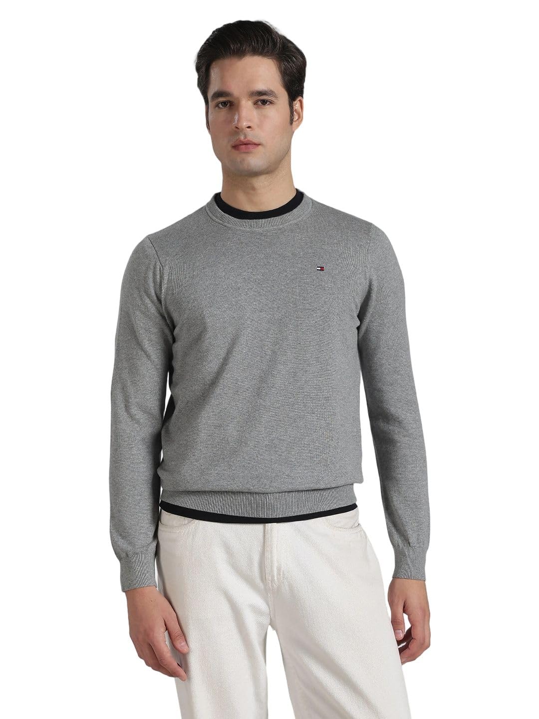tommy hilfiger Solid Regular fit Cotton Sweater-picture-39