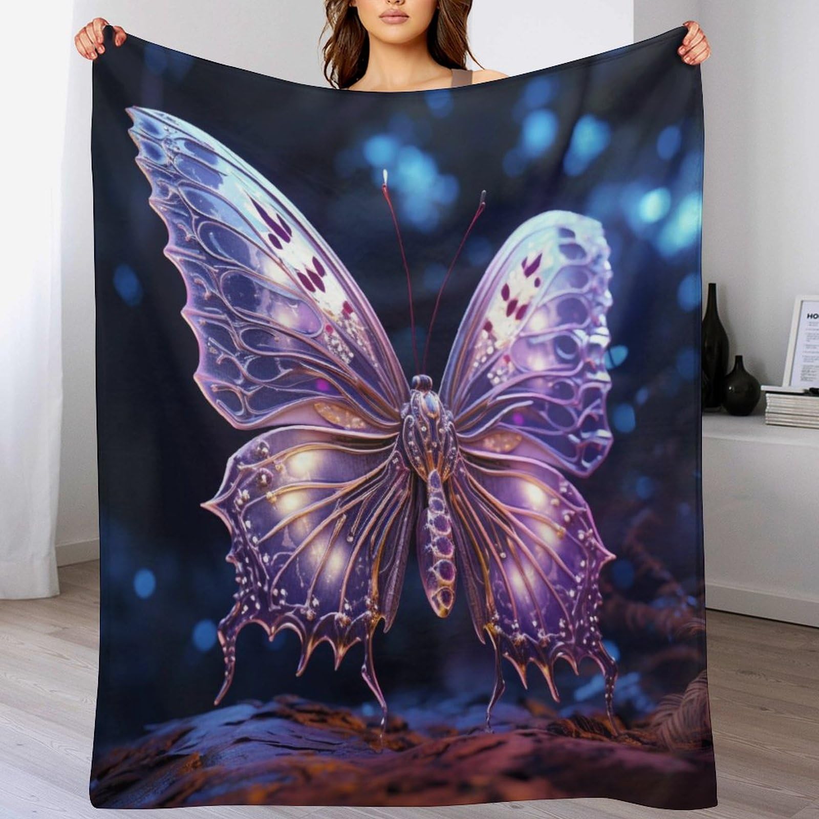 Couverture en papillon 3D idéale pour vos moments cocooning sur le canapé