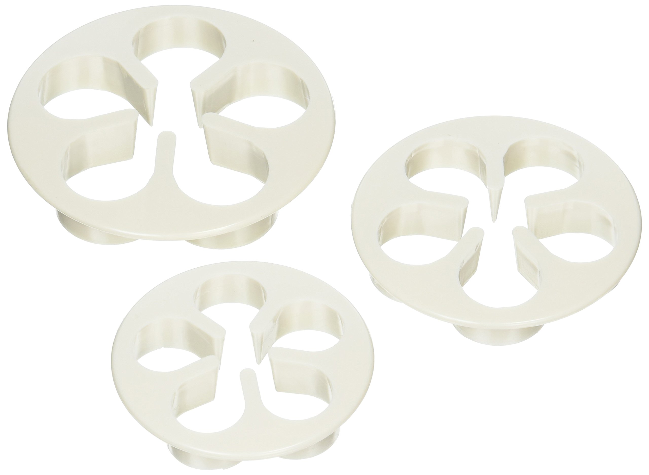 Blossom Rose Petal Cutter, 2 X 2.5 X 3-Inches, Set of 3
