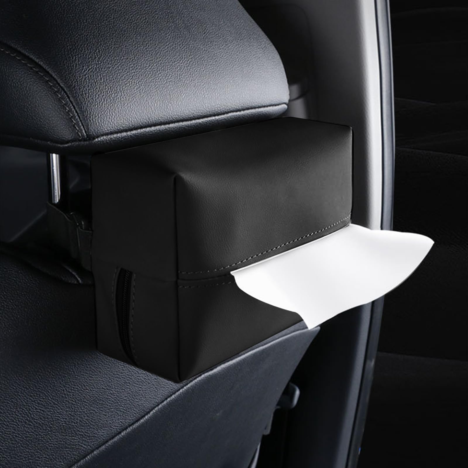 Porte-Mouchoirs Voiture YYTECH En Nappa - Support Pare-Soleil Ou Siège Arrière, Pratique Et Élégant