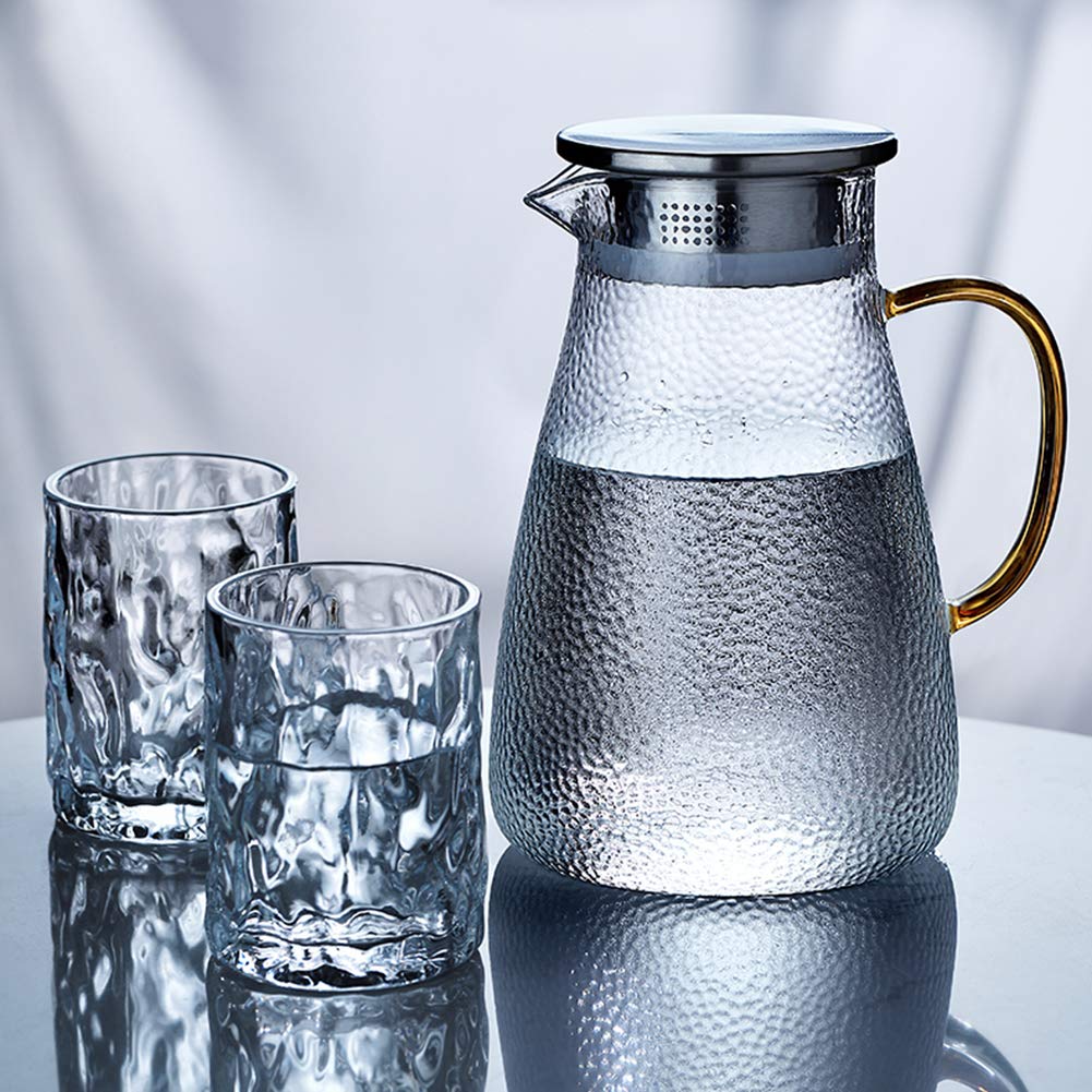 Vetro Per Pour Over Caraffa Acqua Caraffa In Vetro Borosilicato Resistente Al Calore, 1,7 Litri, Caraffa Bottiglie Vetro 1,5 Litri Vetro Per Pour Over Caffè - 8