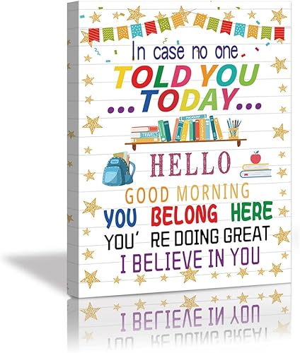 Miniatura 1 de KAIRNE Decoración de pared de afirmaciones positivas, póster educativo para aula, imagen inspiradora para niños (12 x 16 pulgadas, enmarcada)