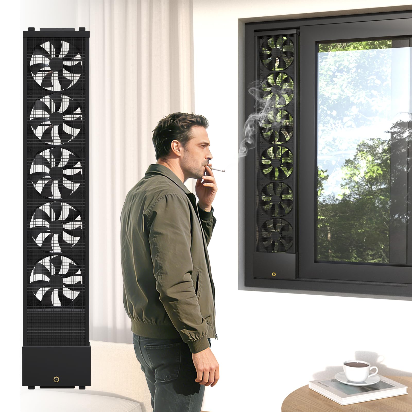 Vertical Window Fan for Sliding Windows (85~90cm/33.5~35.4in)
