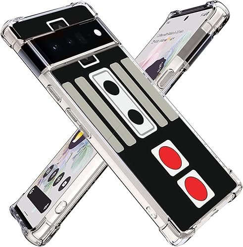 Gifun Funda de juego para Pixel 6 Pro, PC duro+TPU Bumper Funda protectora transparente compatible con Google Pixel 6 Pro - Retro Arcade Game