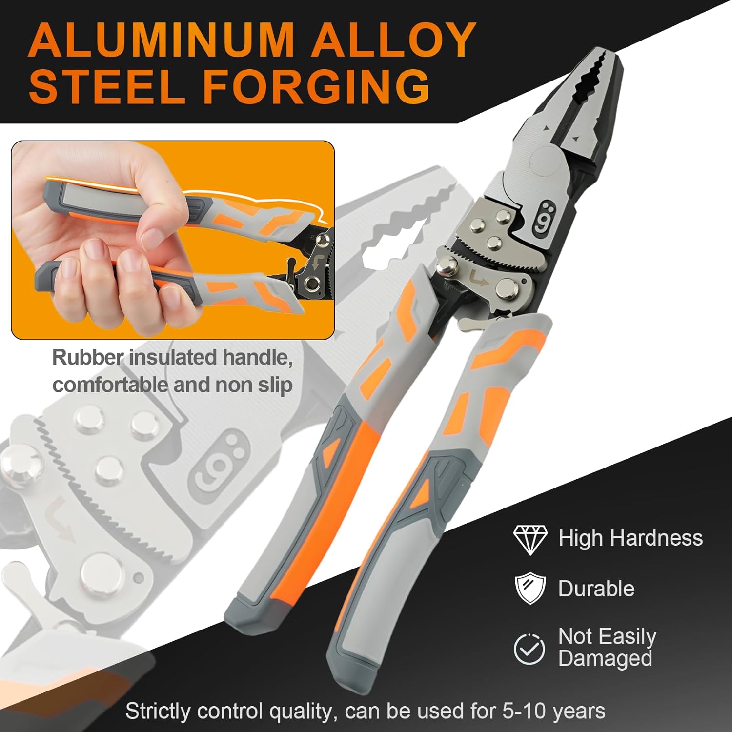 Ratchet Wire Plier - Cutting Pliers for Wire-Steel and Matel Wires, Forged from 55 steel, Locking Pliers Professional Handle