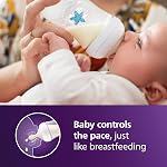 Philips Avent Bouteilles pour bébés naturelles avec mamelons de réponse naturelle (Flux moyen, Flow 3), avec Seahorse et Starfish Design, 9oz, 4-pack, SCY903/68
