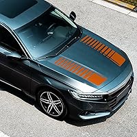 Vista 5 de Calcomanía de Vinilo para Capó de Coche con Rayas Deportivas Modificadas, Estilo Deportivo, Gráfico de Rayas, Calcomanía de Carreras, Decoración