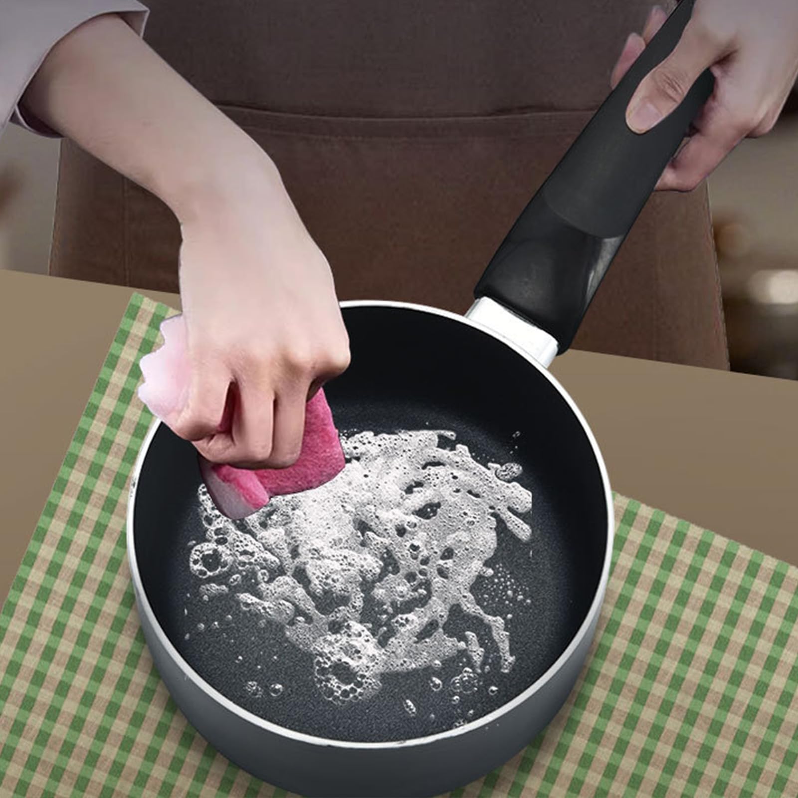 Generisch Kochtöpfe für Milchsuppe, Nudeln, tragbarer, antihaftbeschichteter Kochtopf aus Aluminiumlegierung mit leicht zu reinigender Beschichtung, schwarzer Kochtopf