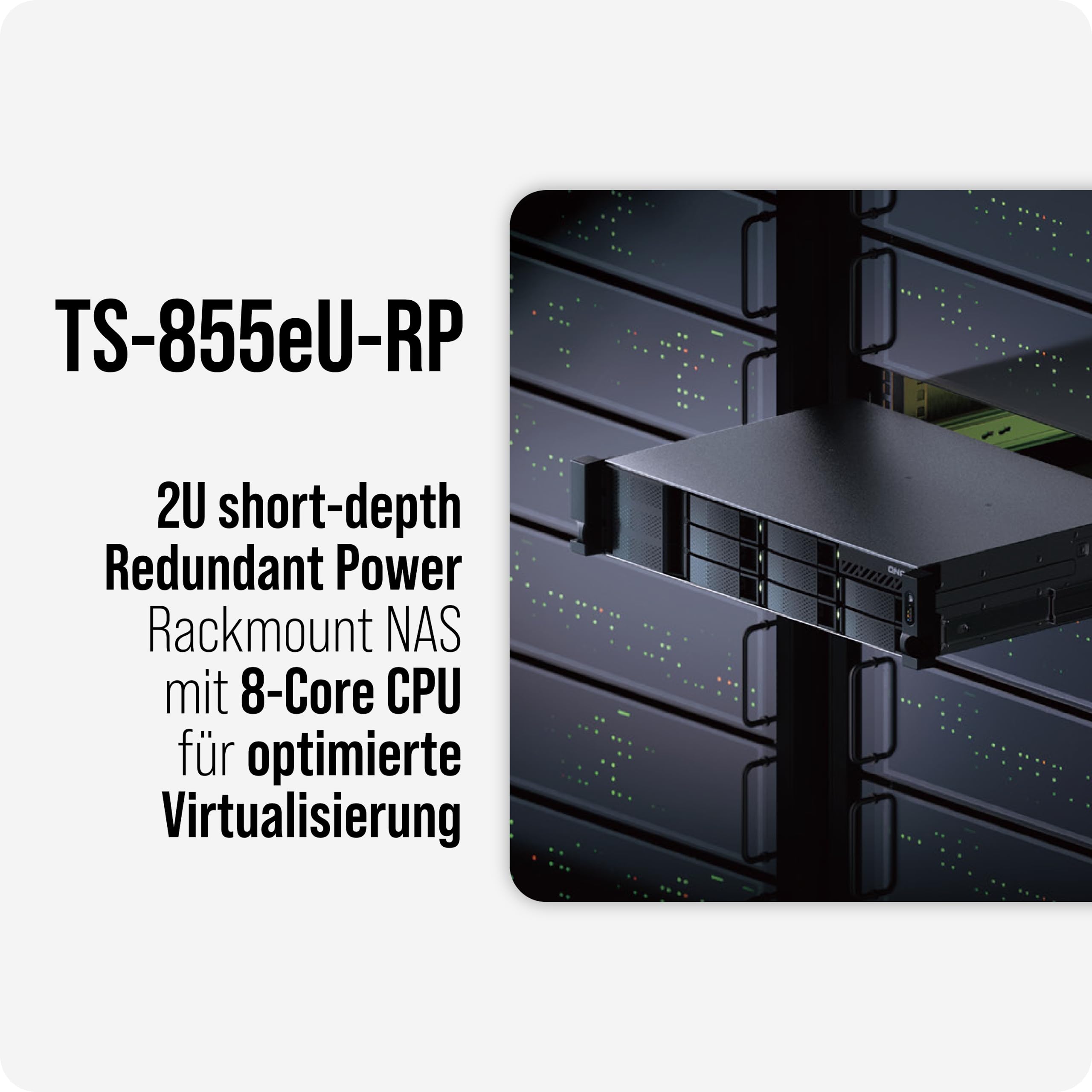 Amazon.co.jp: QNAP NAS TS-855eU-RP-8G 8bay 2HE (設置深度が短く