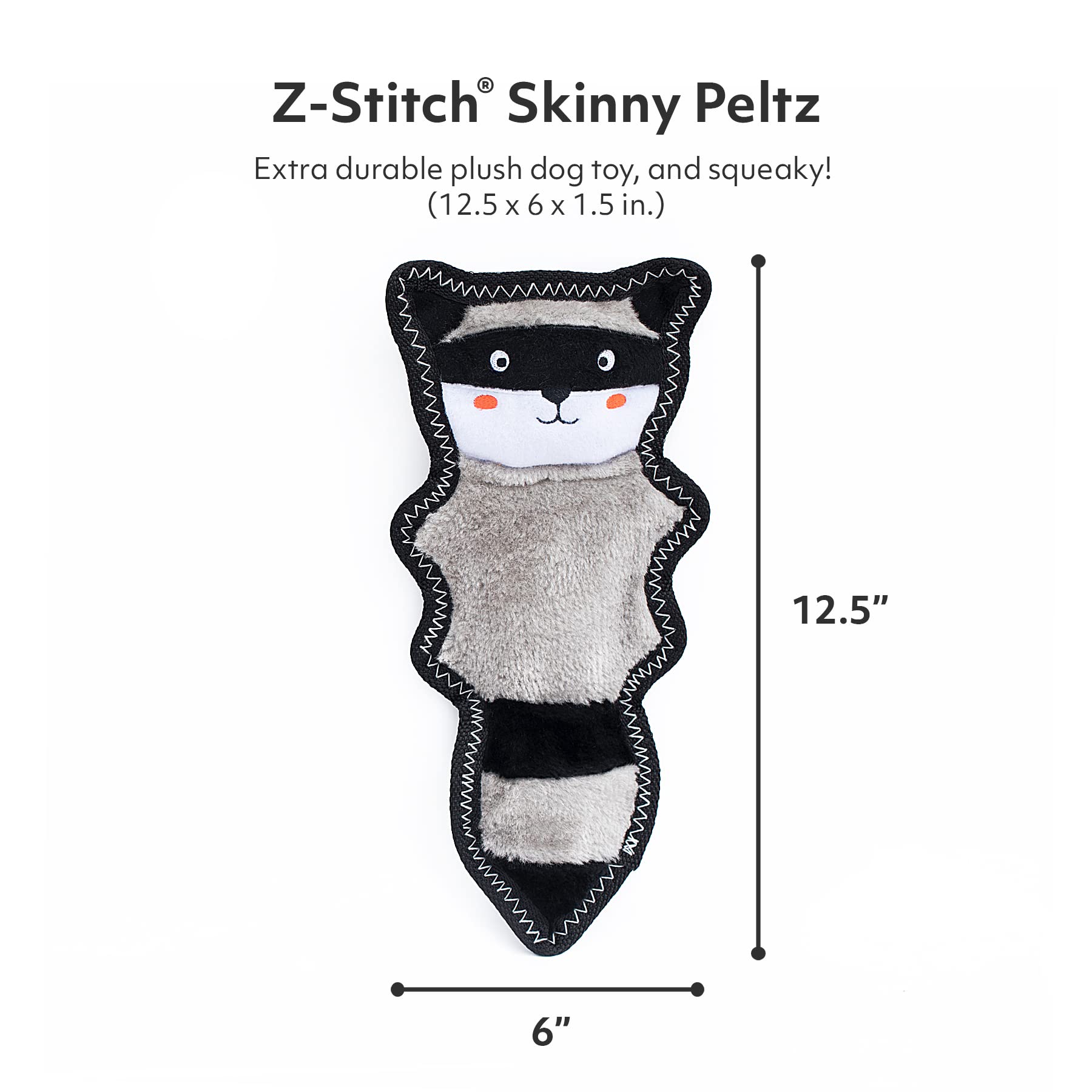 Zippypawsz Stitch Skinny Peltz No Stuffing Dog Toy To Keep