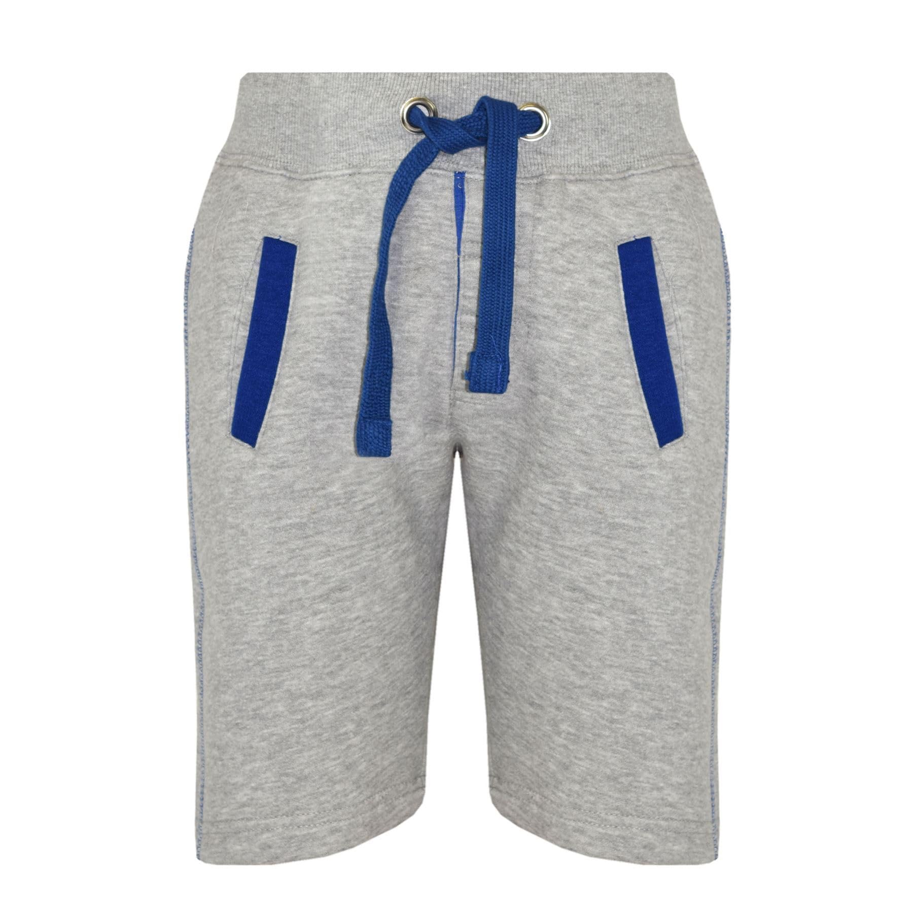 A2Z 4 Kids Fleece Jogging Shorts - Shorts Contrast Trim Grey 2-3