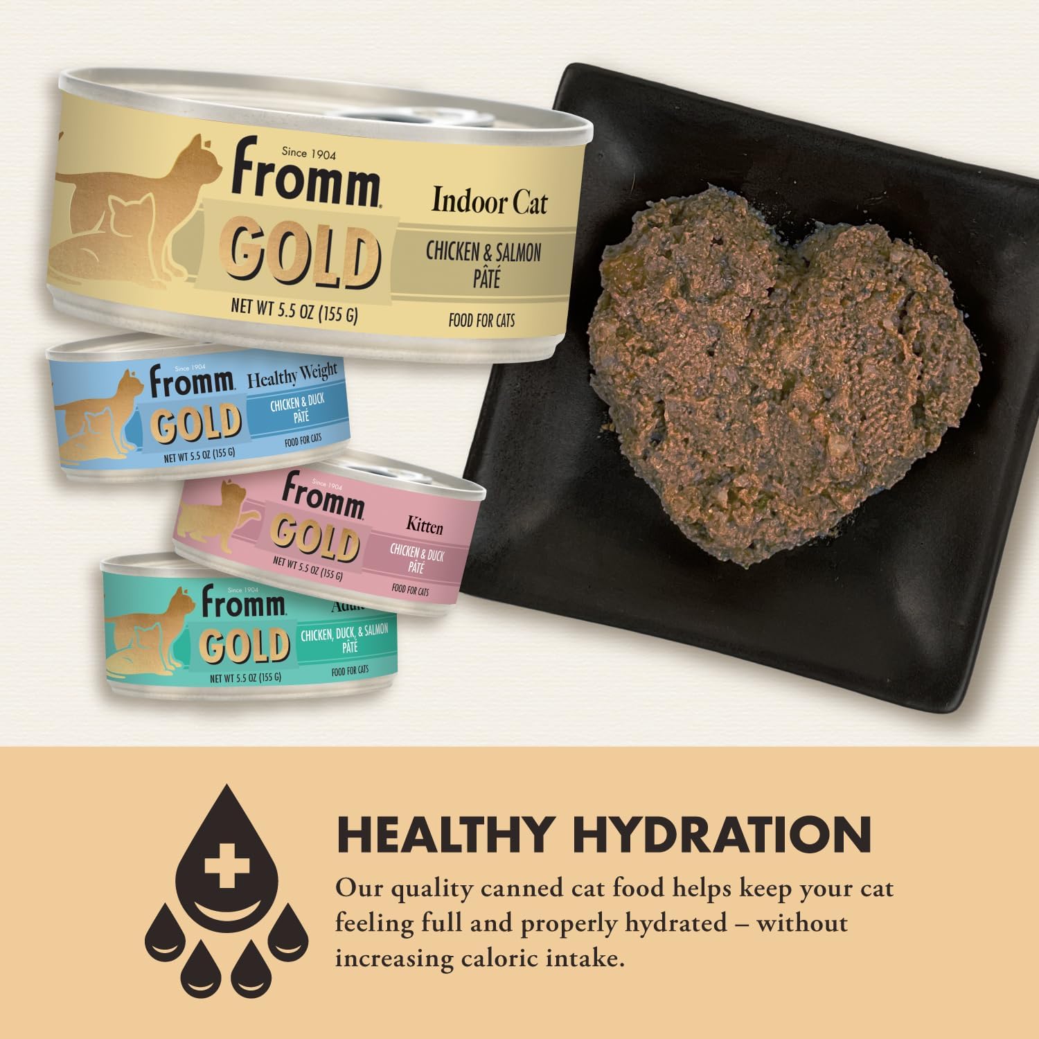 Fromm Indoor Gold Chicken & Salmon Pate Cat Food - Premium Wet Cat Food - Chicken Recipe - Case of (12) 3 oz Cans