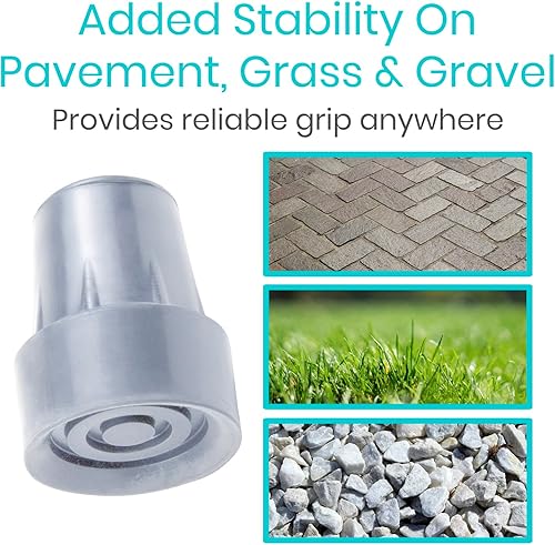 Miniatura 7 de Vive Puntas de bastón de repuesto (paquete de 2) - Punta universal para bastones