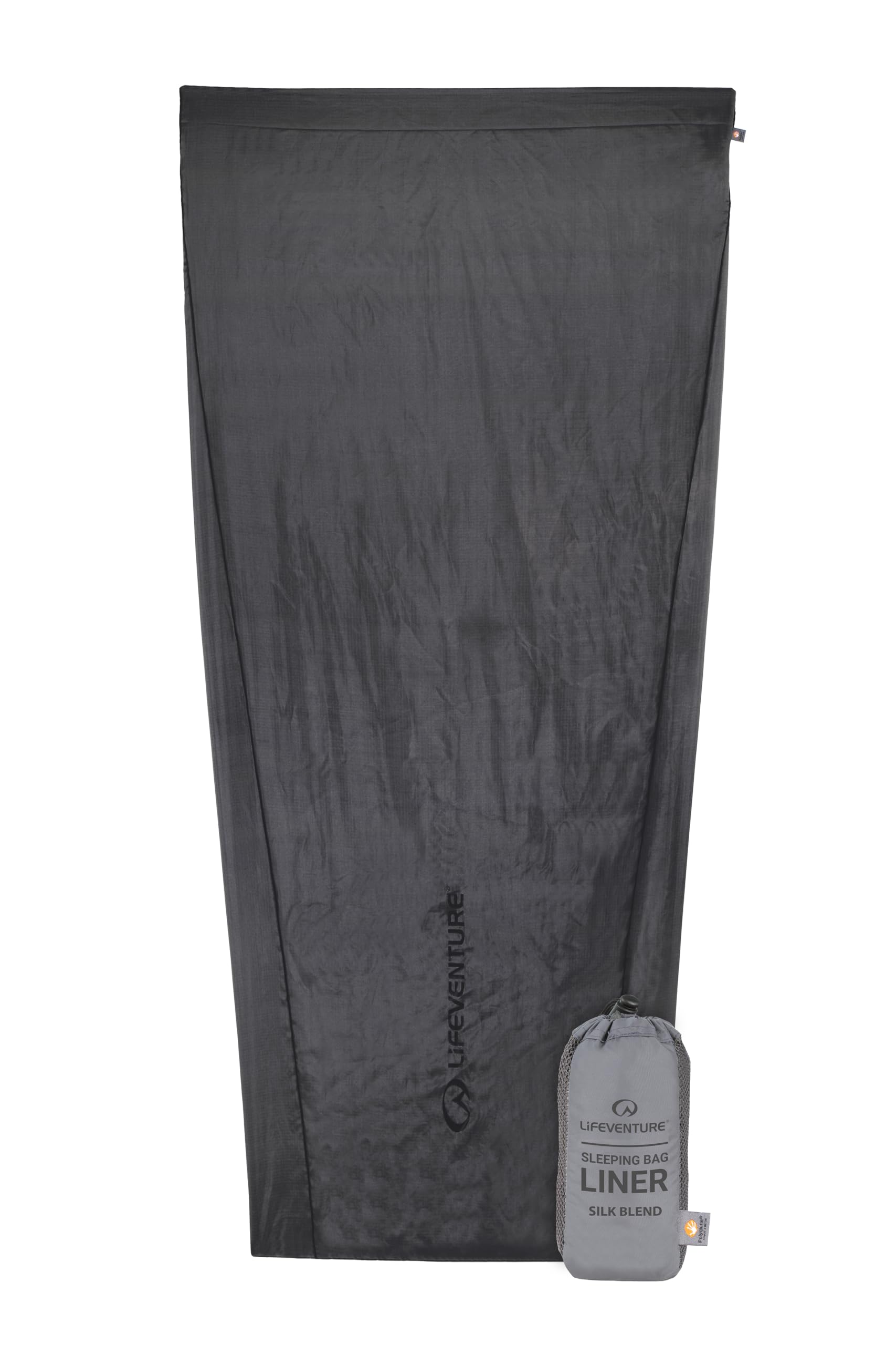 Lifeventure Silk Sleeping Bag Liner | Travel and Camping Sheet with Polygiene® to Use Alone or to Add Warmth to Sleeping Bag | Lightweight from 122g and Small Pack Size (Mummy Shape)