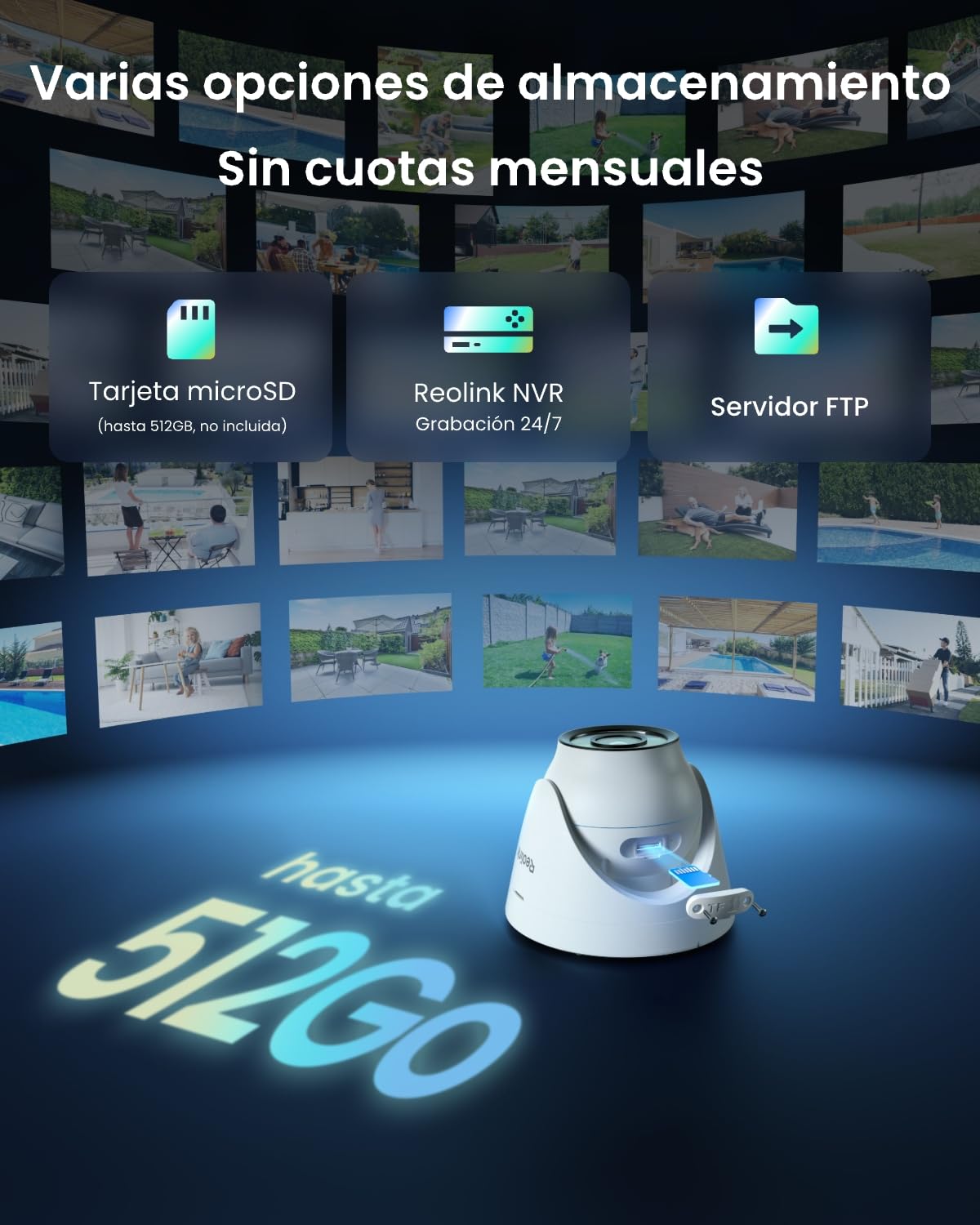 Reolink cámara PoE 4K UHD, Auténtica Visión Nocturna en ColorX, HDR, CX820 | Apertura F1.0, Sensor de Imagen 1/1.8'', Detección de Persona/Vehículo/Animal, Alarma con Foco y Sirena y diálogo de 2 vías
