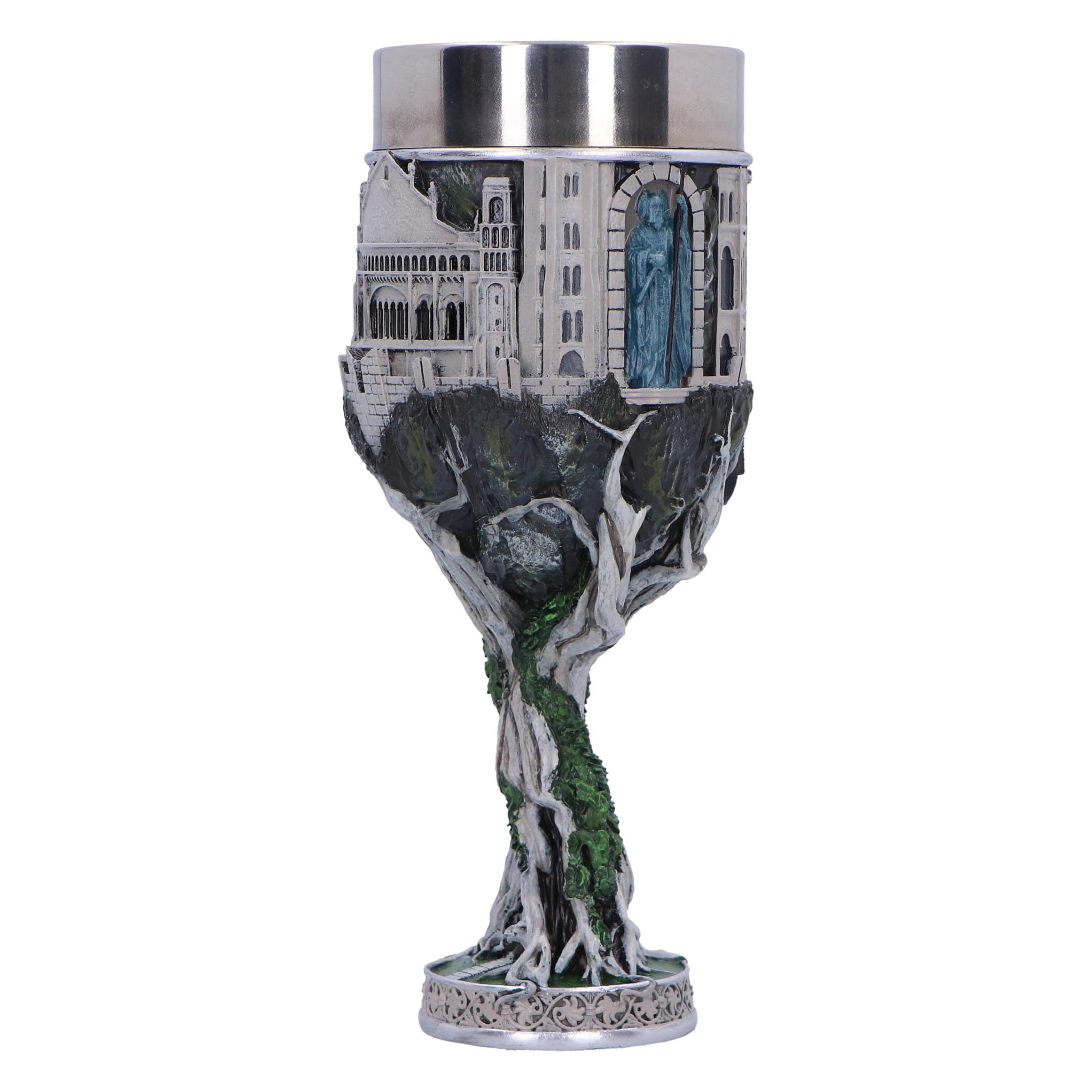 Nemesis Now Il Signore degli Anelli Calice Gondor 19 cm, Resina, Grigio, Merchandising ufficiale