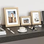 Picture Frames, Made of Real Glass and Wooden Frame, Gallery Photo Frames Set of 10 for Collage Wall Decor, Multi Sizes Including 8x10, 5x7, 4x6 for Mounting or Tabletop Display, Wood