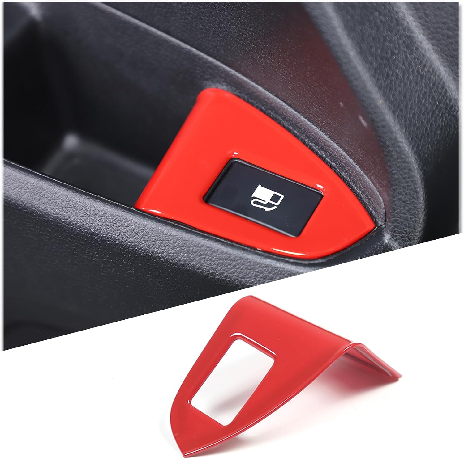 Fuel Cap Switch Frame Fit for Honda Pilot 2015-2022 Car Fuel Tank Cap Switch Frame Sticker Switch Button Frame Interior Accessories (Carbon Fiber Pattern)